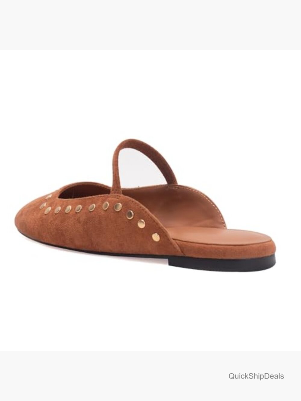 Square Toe Mary Jane Flats Slip on Dressy Casual Slide Low Heel Backless Loafer - Picture 5 of 6